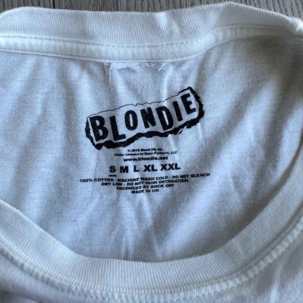 Blondie Call Me Debbie Harry Band Graphic T-Shirt White Cotton Small - Picture 3 of 8